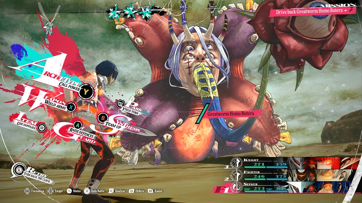 Screenshot of Metaphor: ReFantazio during combat